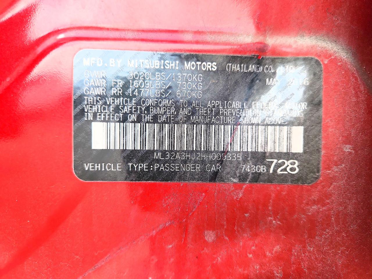 2017 MITSUBISHI MIRAGE ES photo 37