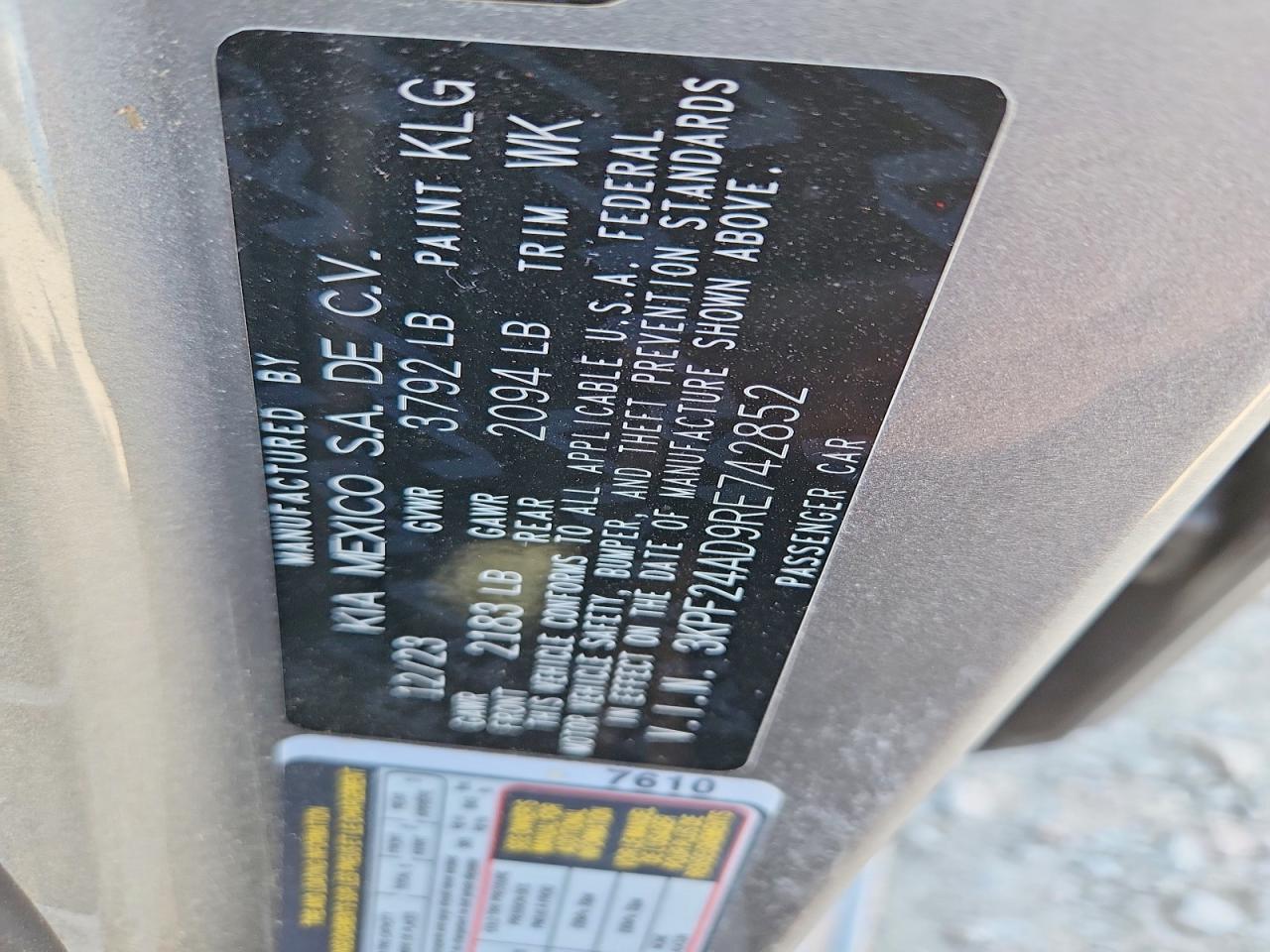 2024 KIA FORTE LXS photo 12