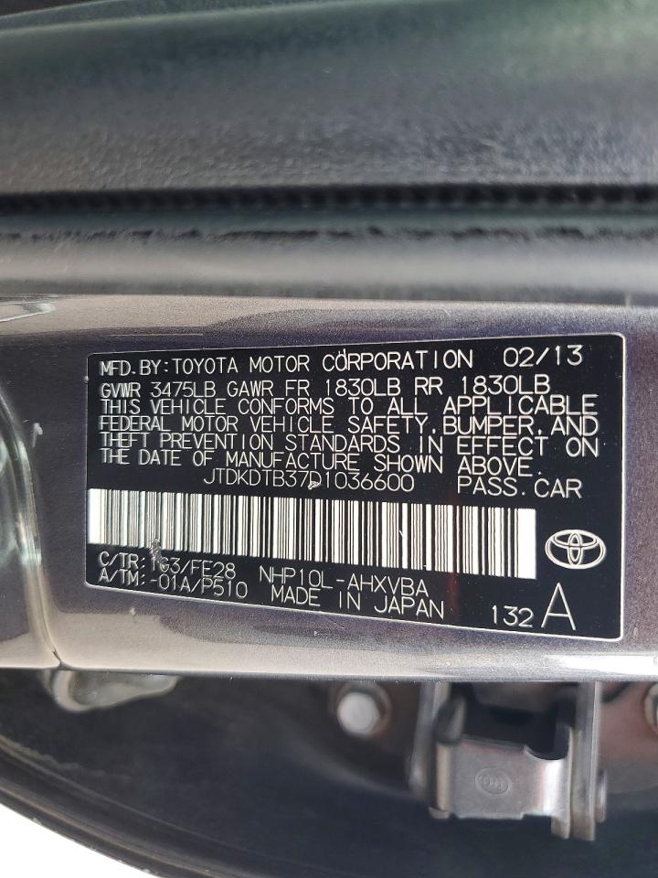 2013 TOYOTA PRIUS C ONE photo 23