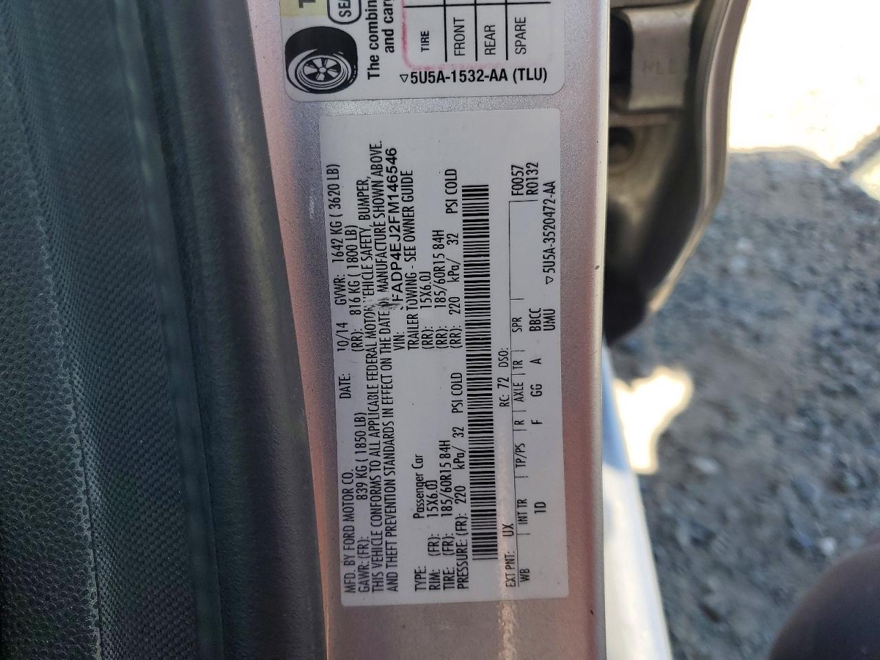 2015 FORD FIESTA SE photo 37