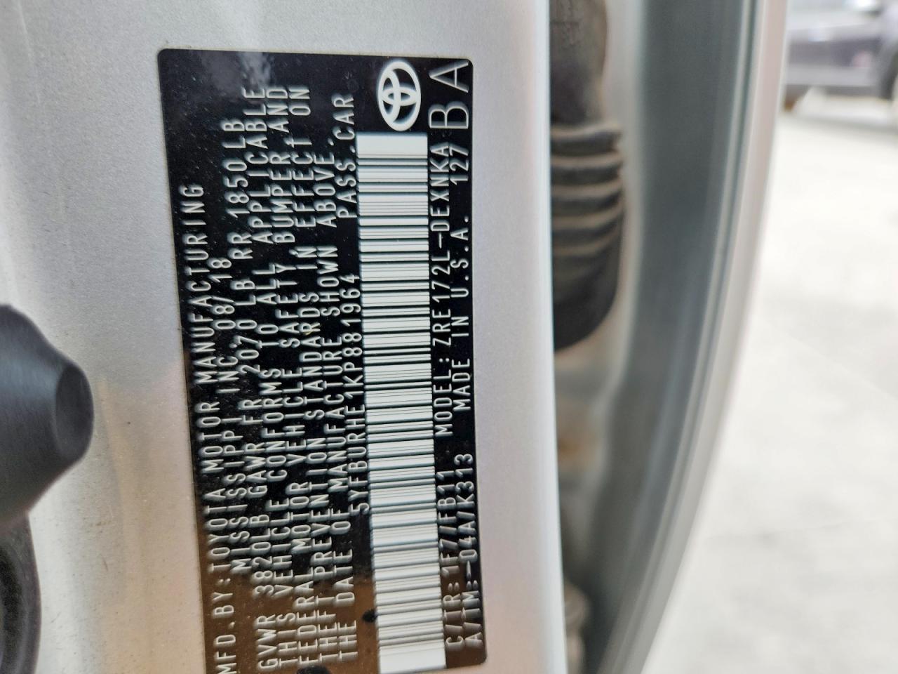 2019 TOYOTA COROLLA LE photo 25