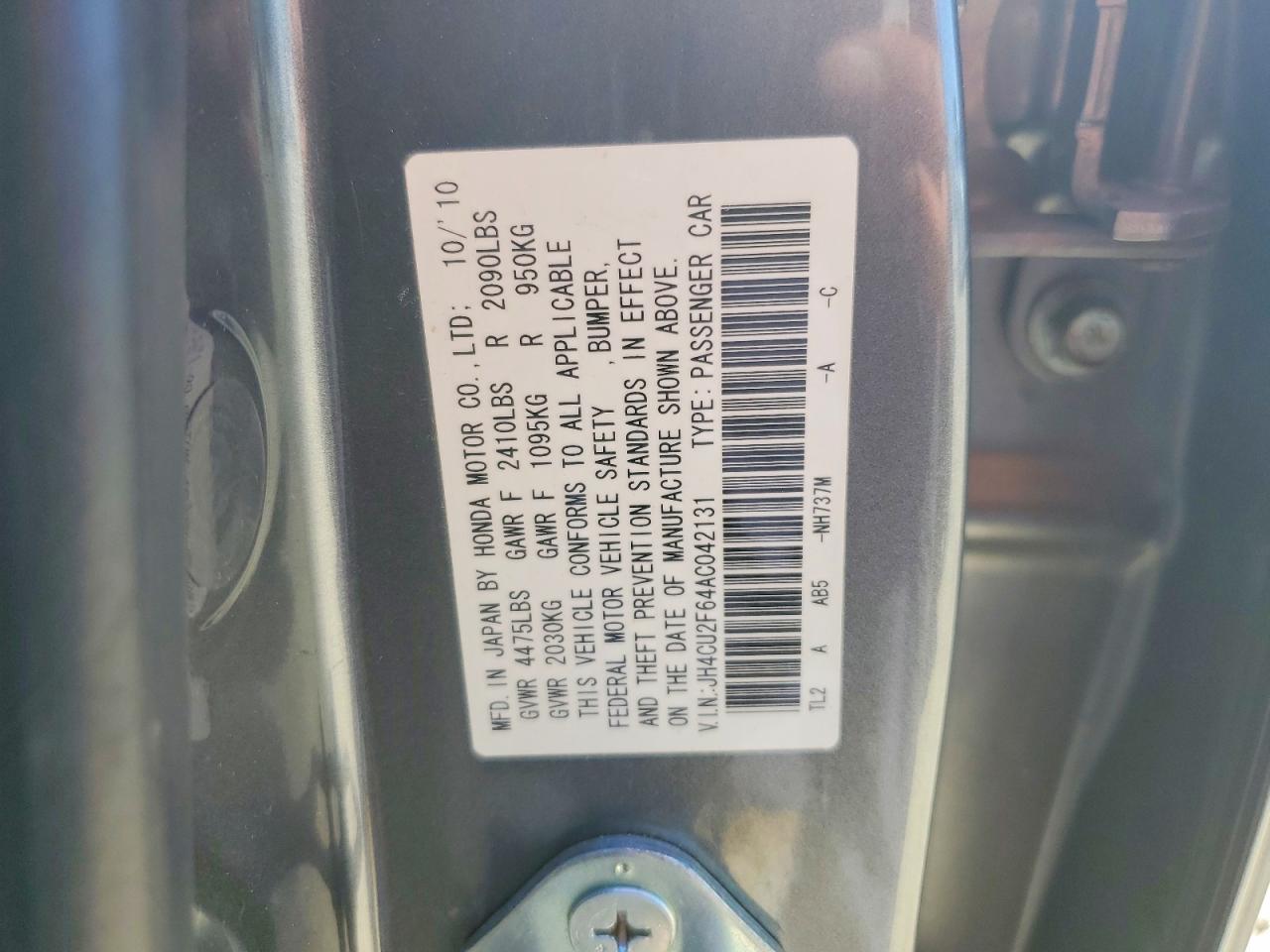 2010 ACURA TSX photo 34