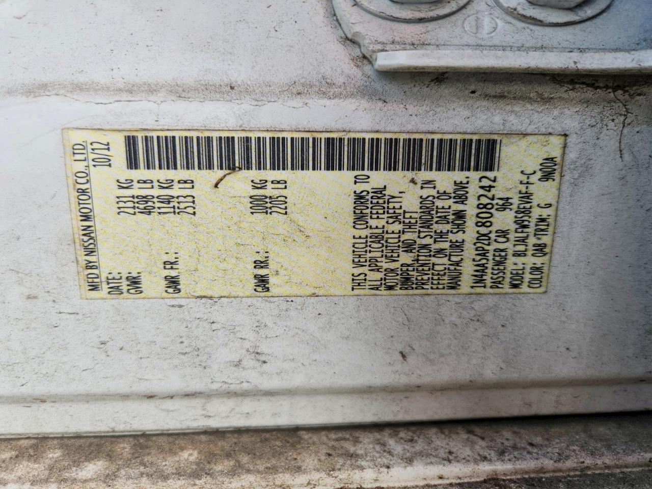 2013 NISSAN MAXIMA 3.5 S photo 34