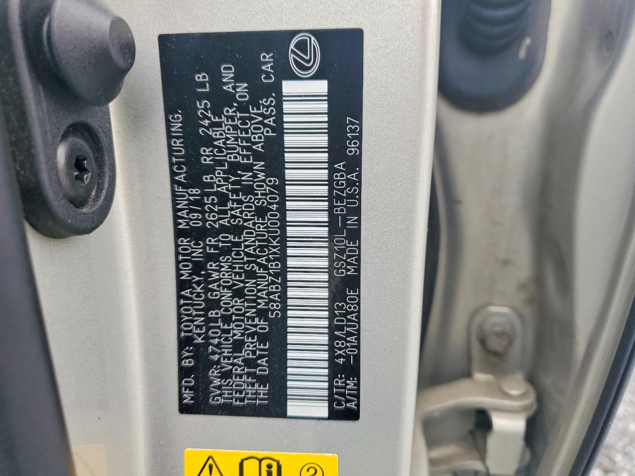 2019 LEXUS ES 350 photo 23