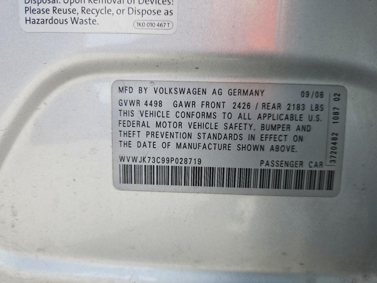 2009 VOLKSWAGEN PASSAT TURBO photo 23