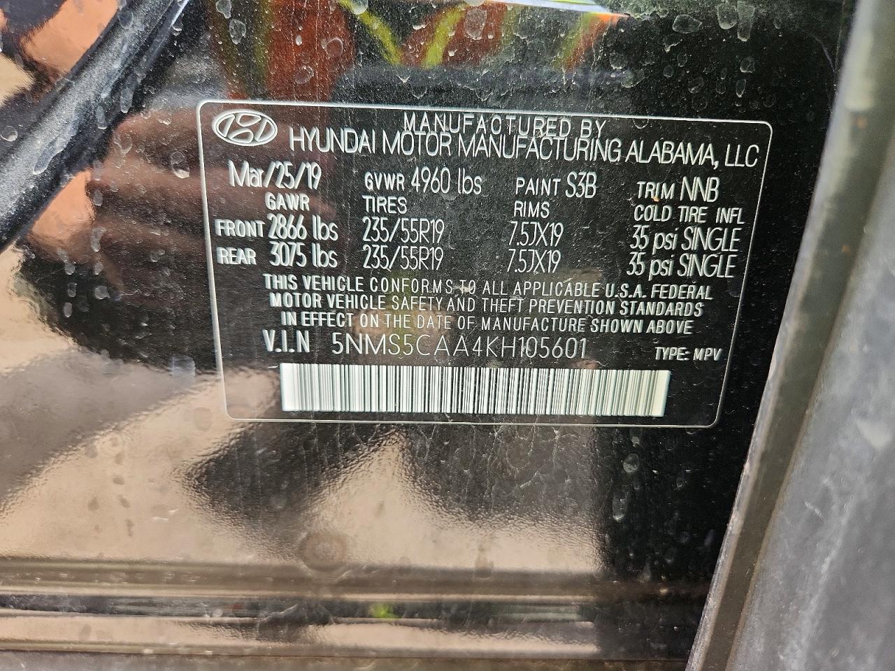 2019 HYUNDAI SANTA FE ULTIMATE 2.0T photo 13