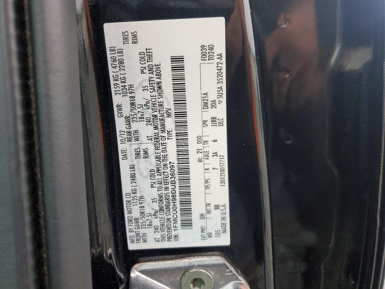 2013 FORD ESCAPE SEL photo 23