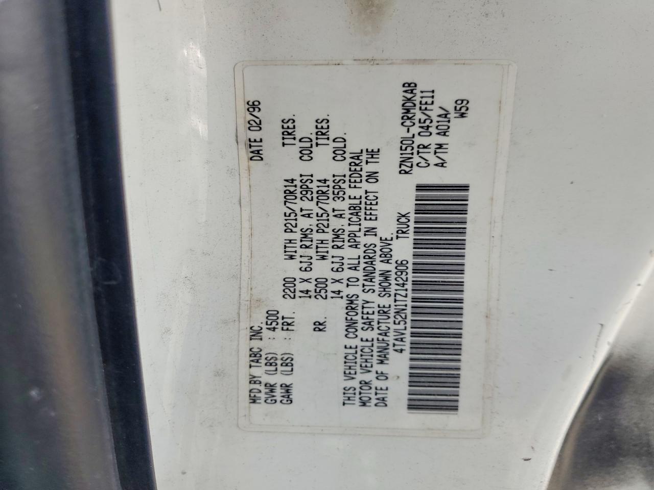 1996 TOYOTA TACOMA photo 23