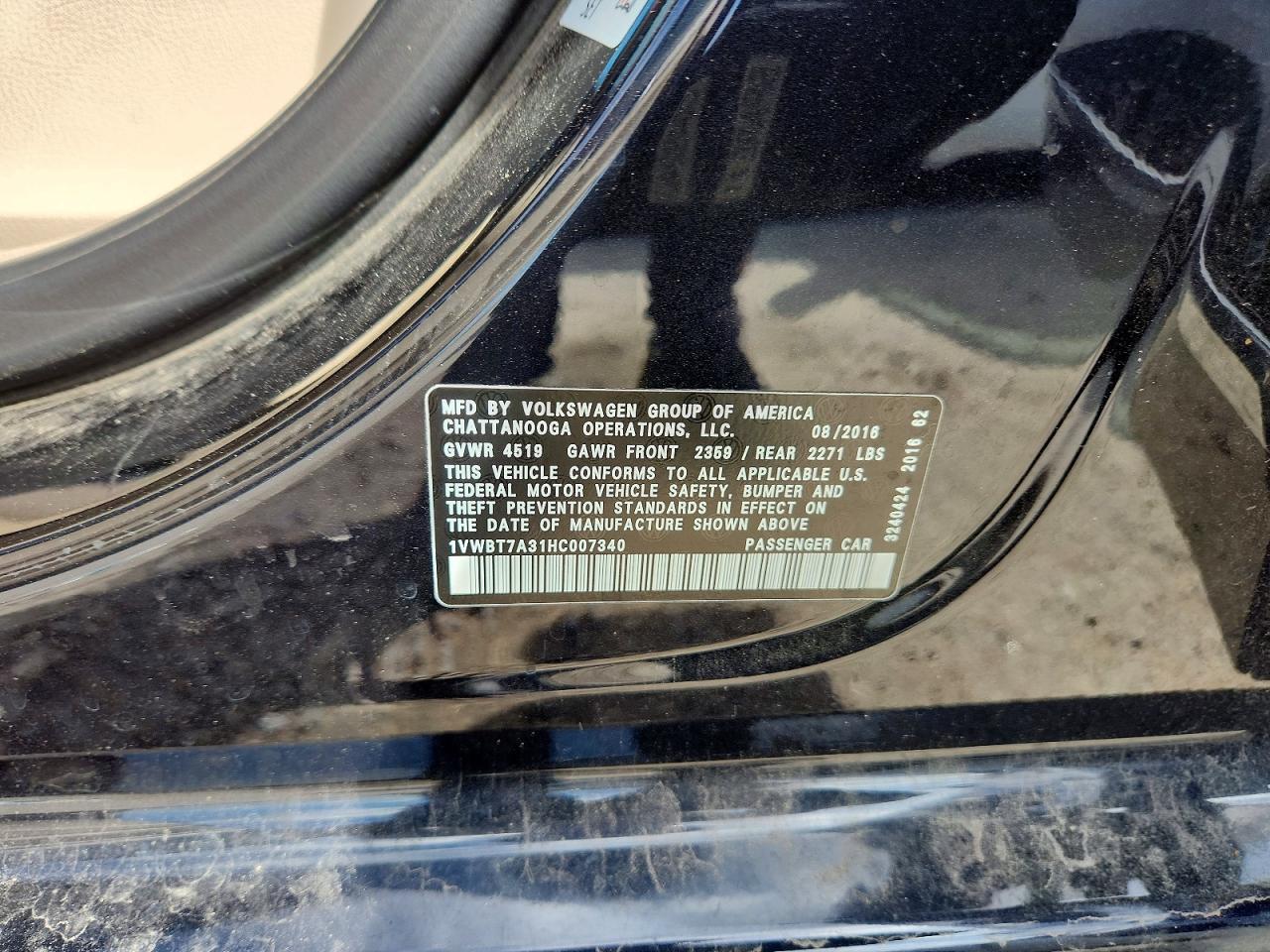 2017 VOLKSWAGEN PASSAT SE photo 23