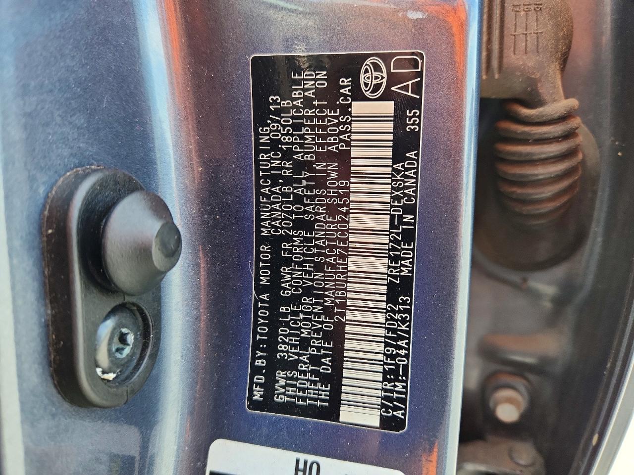 2014 TOYOTA COROLLA S PLUS photo 23