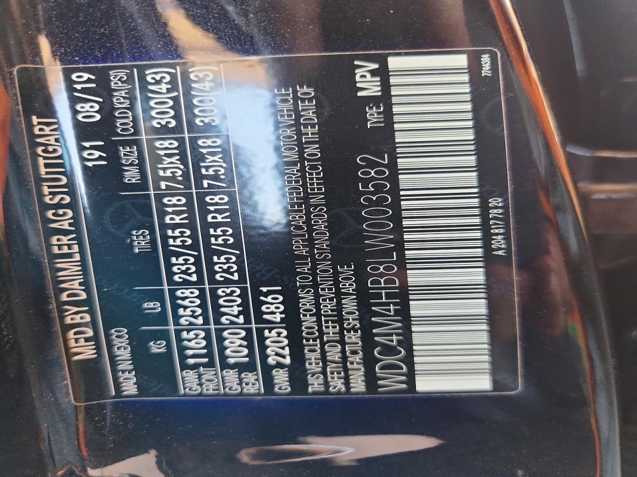 2020 MERCEDES-BENZ GLB 250 4MATIC photo 14