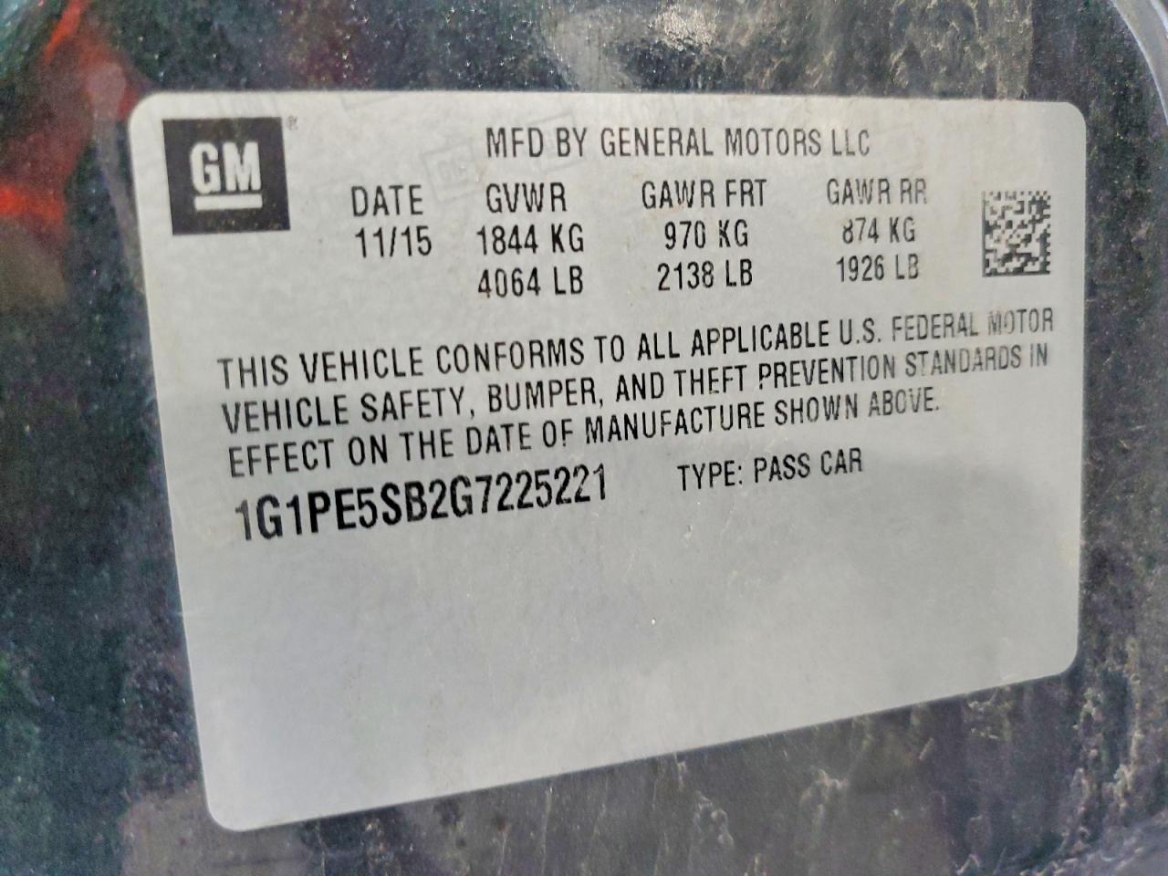 2016 CHEVROLET CRUZE LIMITED LT photo 13