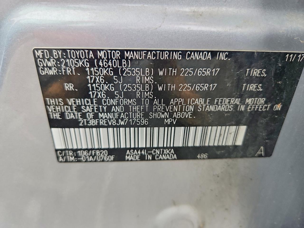 2018 TOYOTA RAV4 LE photo 25
