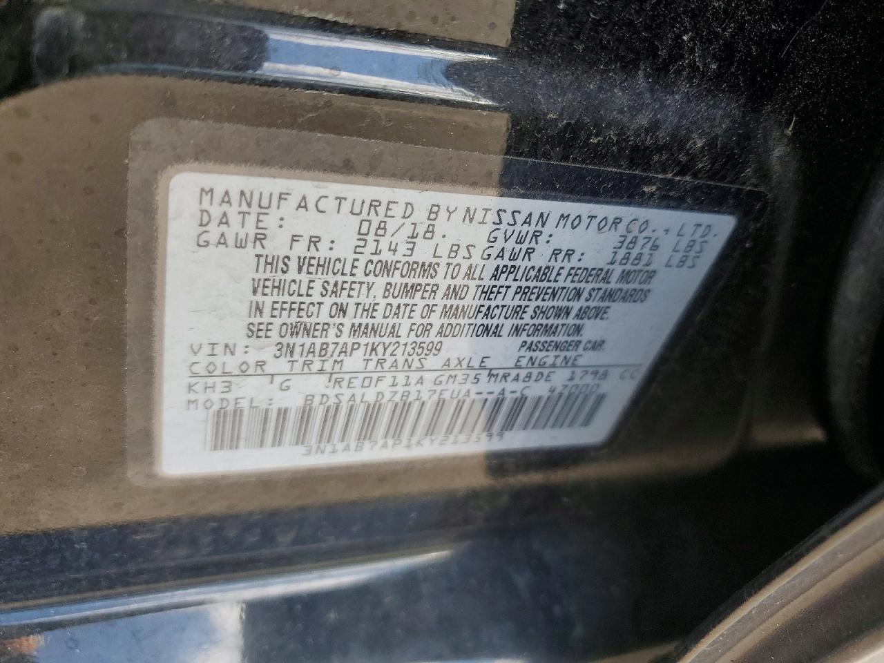 2019 NISSAN SENTRA SV photo 23