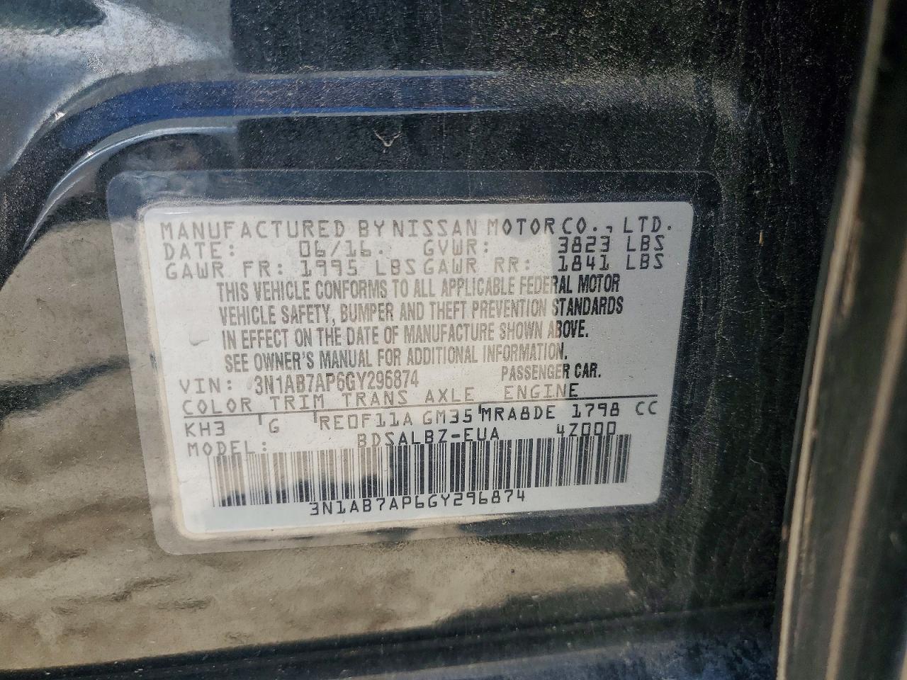 2016 NISSAN SENTRA S photo 21