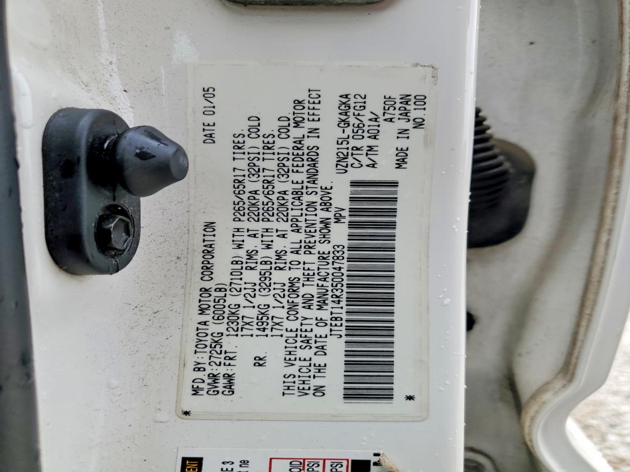 2005 TOYOTA 4RUNNER SR5 photo 13