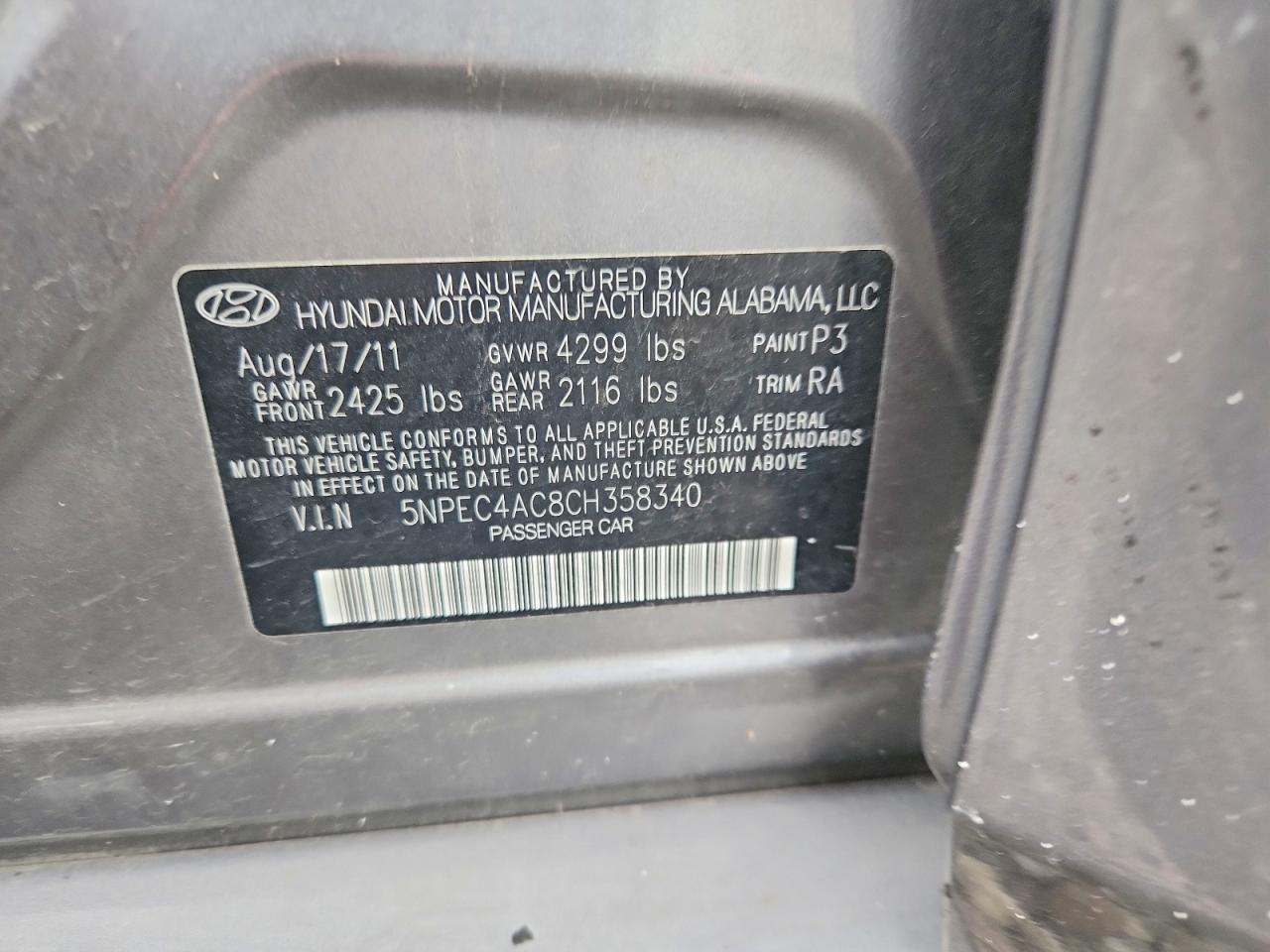 2012 HYUNDAI SONATA SE photo 34