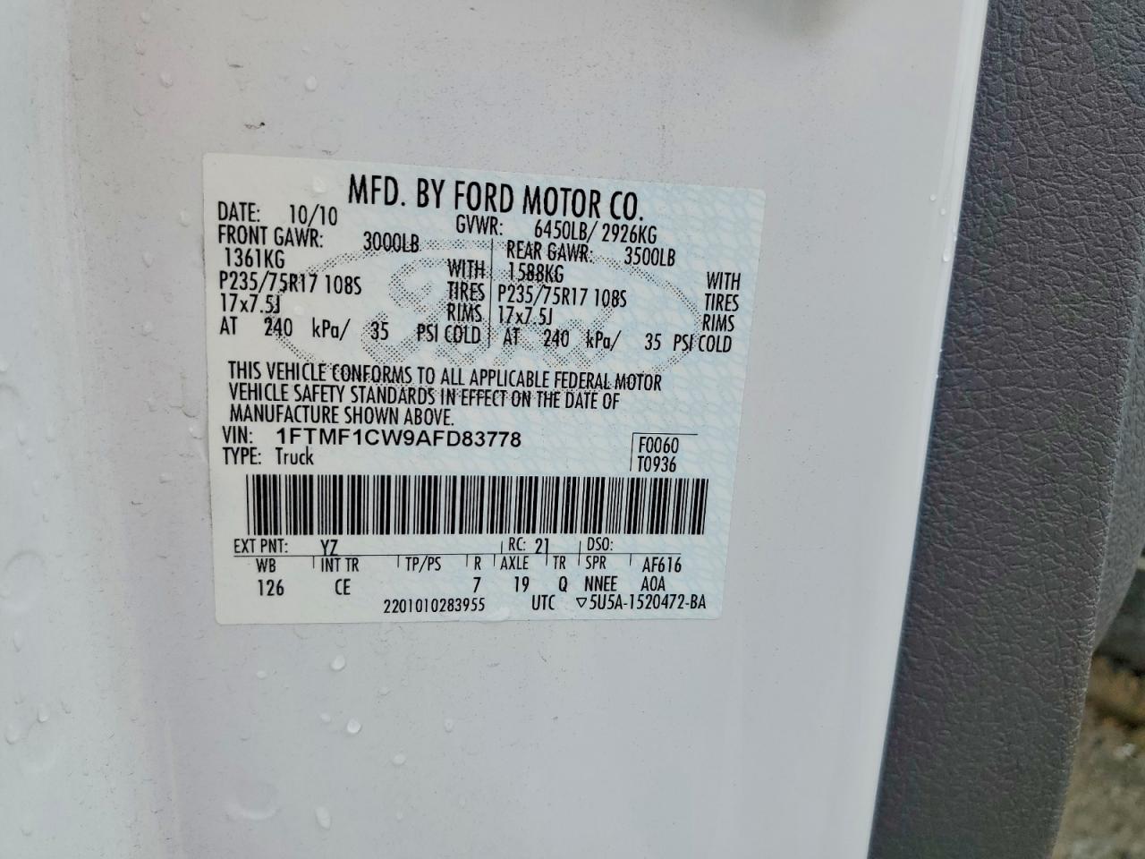2010 FORD F150 photo 23