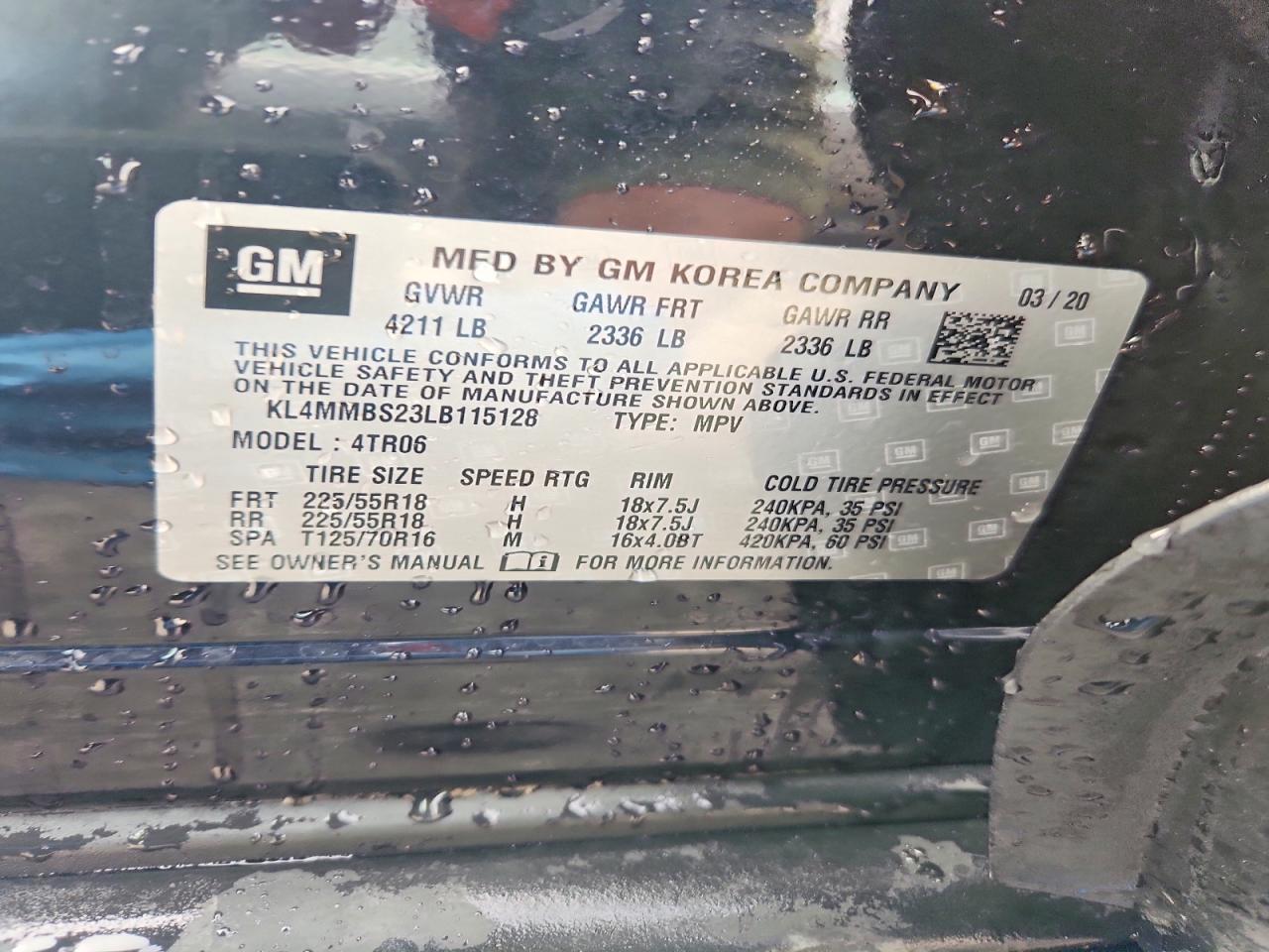 2020 BUICK ENCORE GX PREFERRED photo 34
