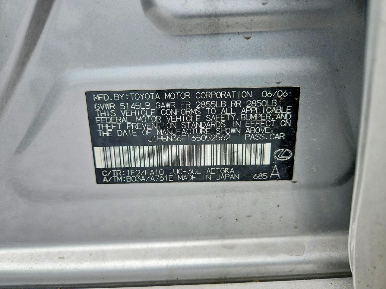 2006 LEXUS LS 430 photo 23
