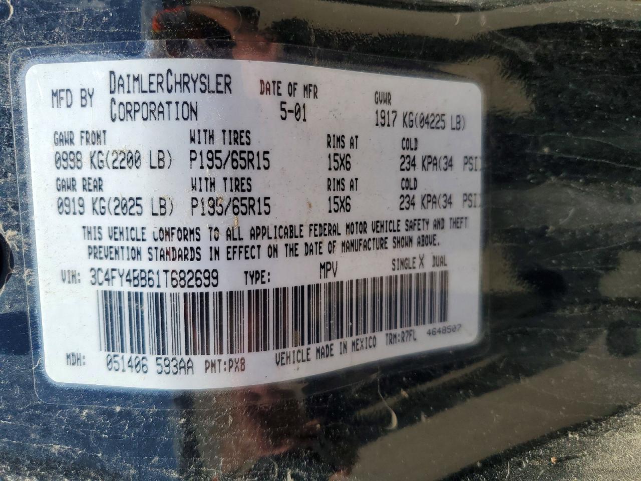 2001 CHRYSLER PT CRUISER photo 23