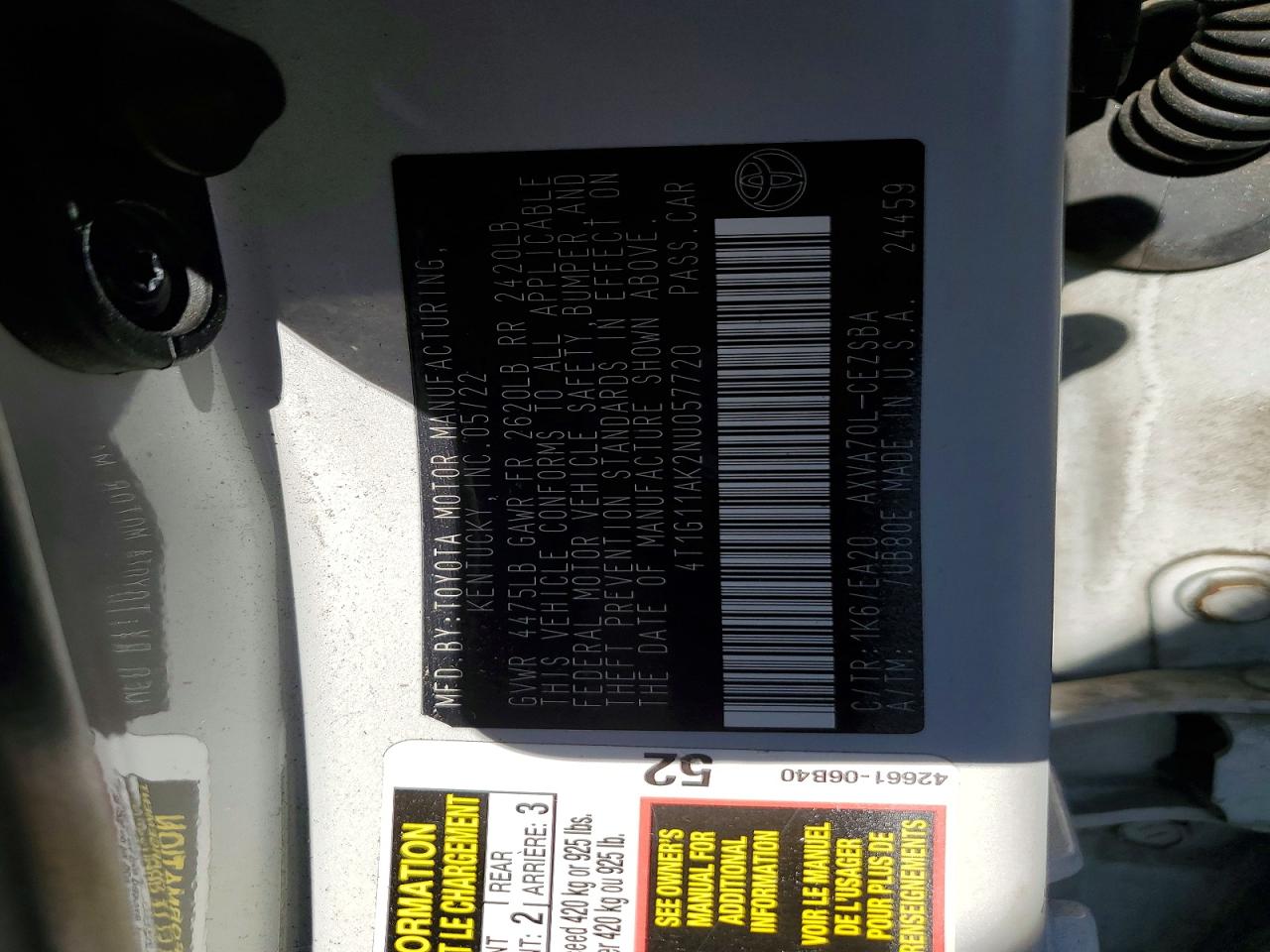 2022 TOYOTA CAMRY SE photo 25