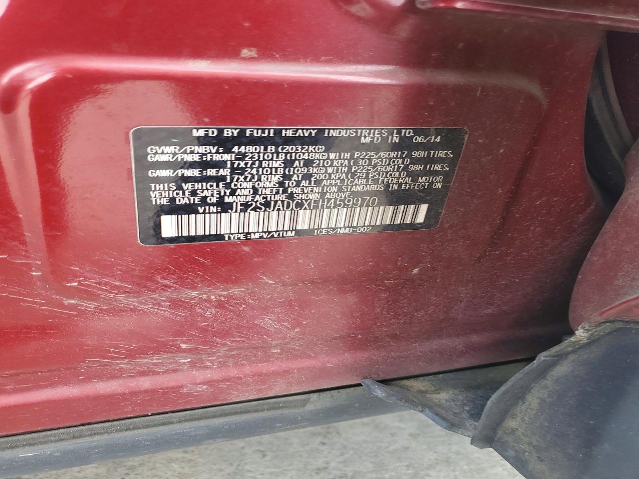 2015 SUBARU FORESTER 2.5I PREMIUM photo 23