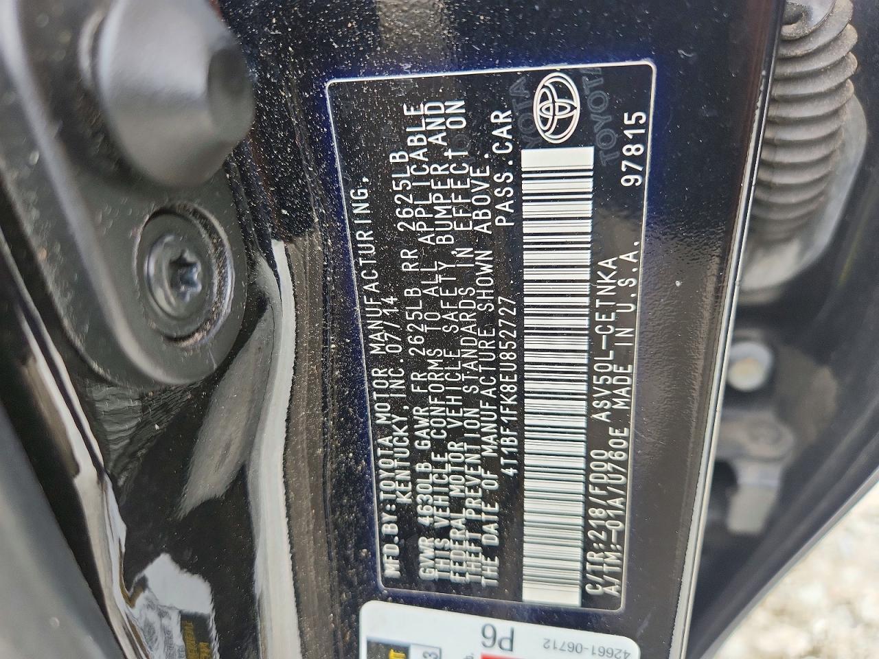 2014 TOYOTA CAMRY LE photo 23