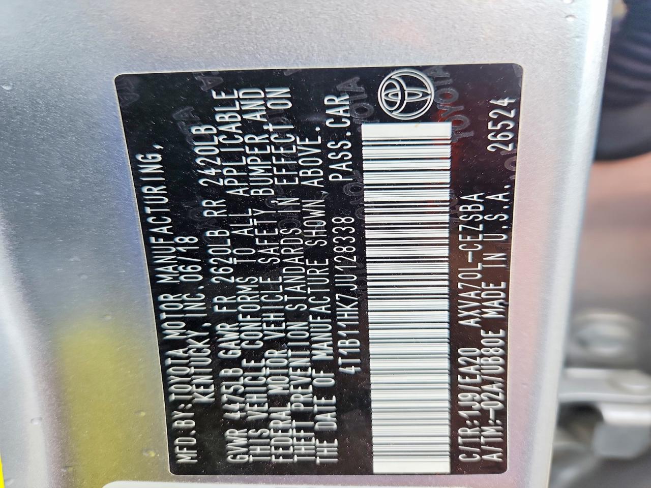 2018 TOYOTA CAMRY SE photo 23