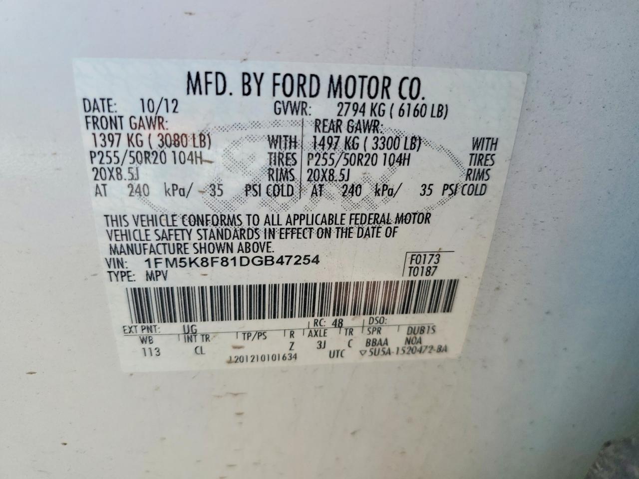 2013 FORD EXPLORER LIMITED photo 25
