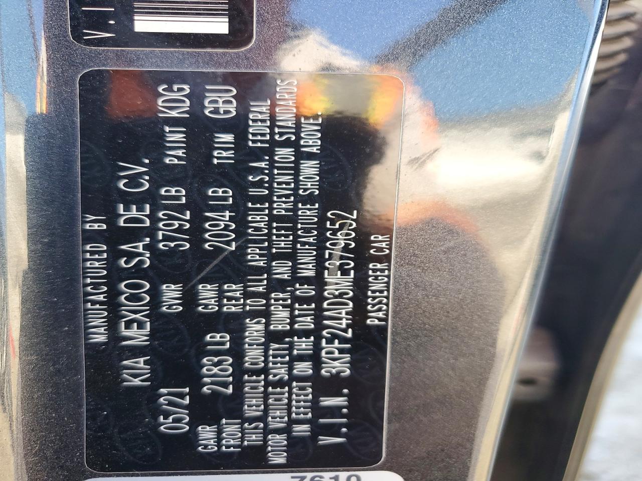 2021 KIA FORTE LXS photo 12