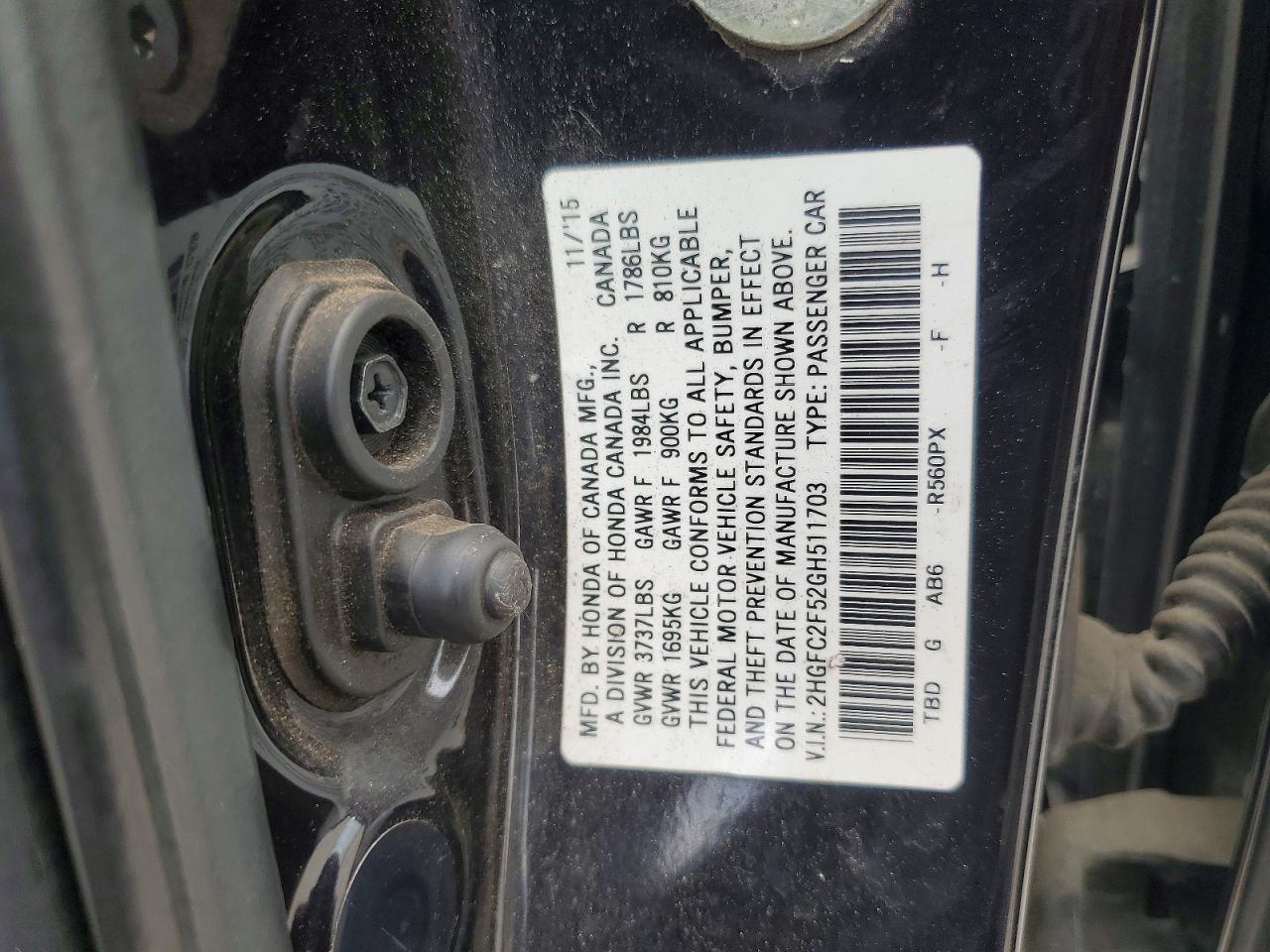 2016 HONDA CIVIC LX photo 23