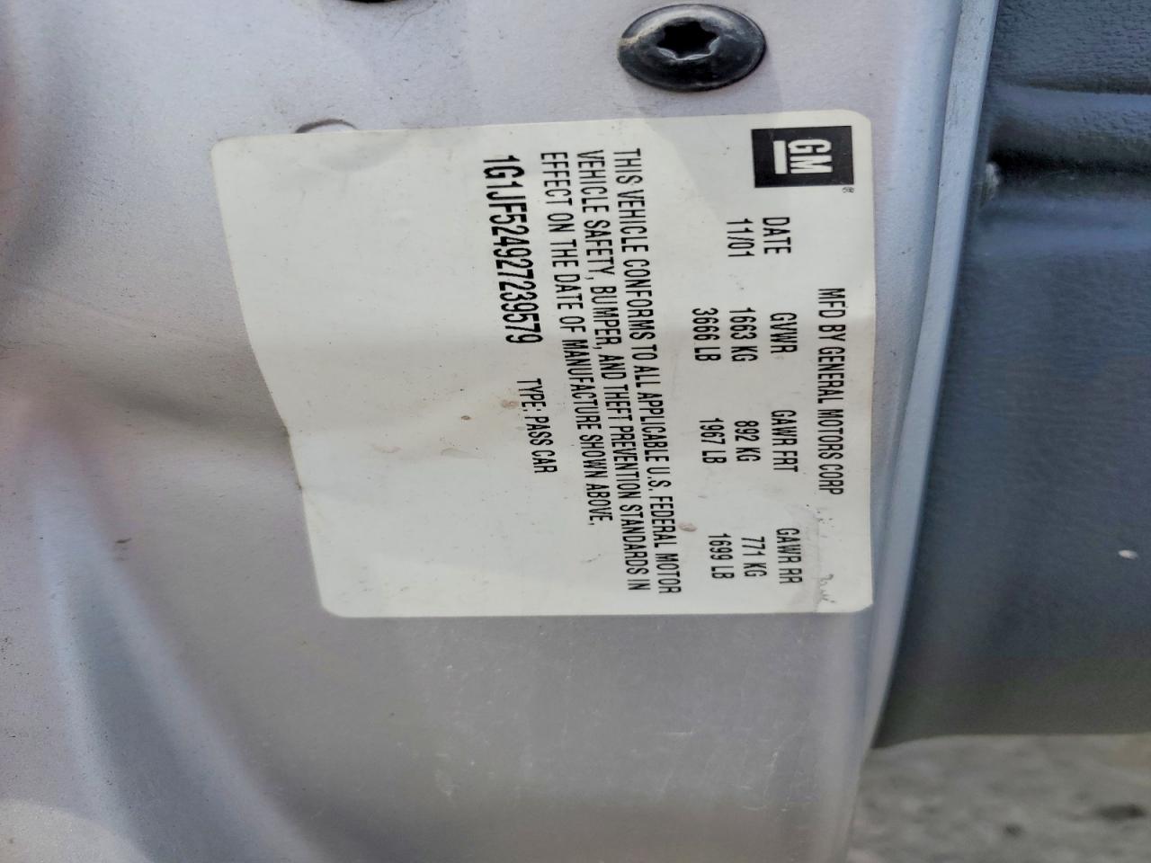 2002 CHEVROLET CAVALIER LS photo 13
