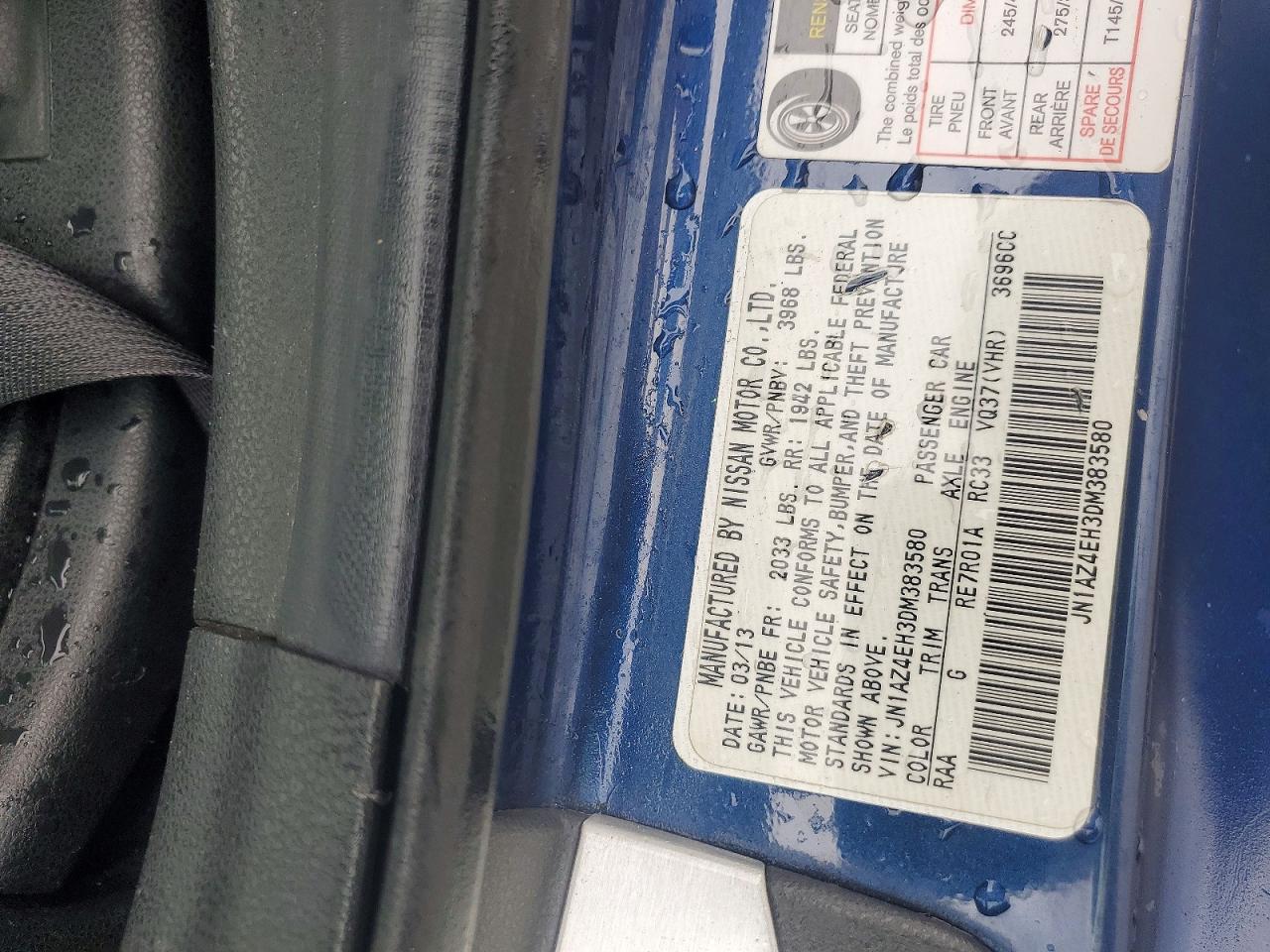 2013 NISSAN 370Z BASE photo 34