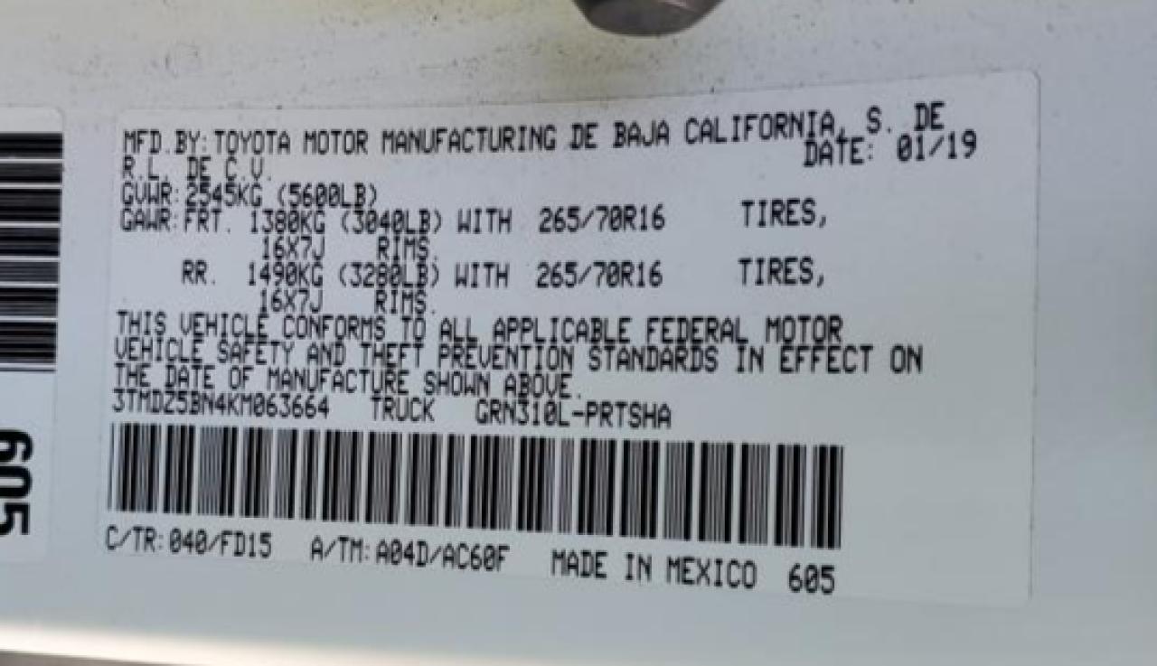 2019 TOYOTA TACOMA DOUBLE CAB photo 23