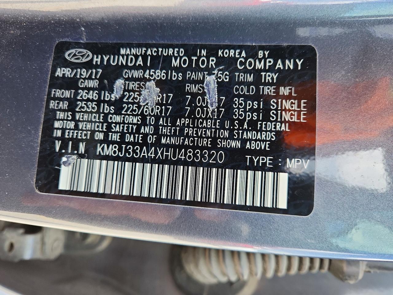 2017 HYUNDAI TUCSON SE photo 37