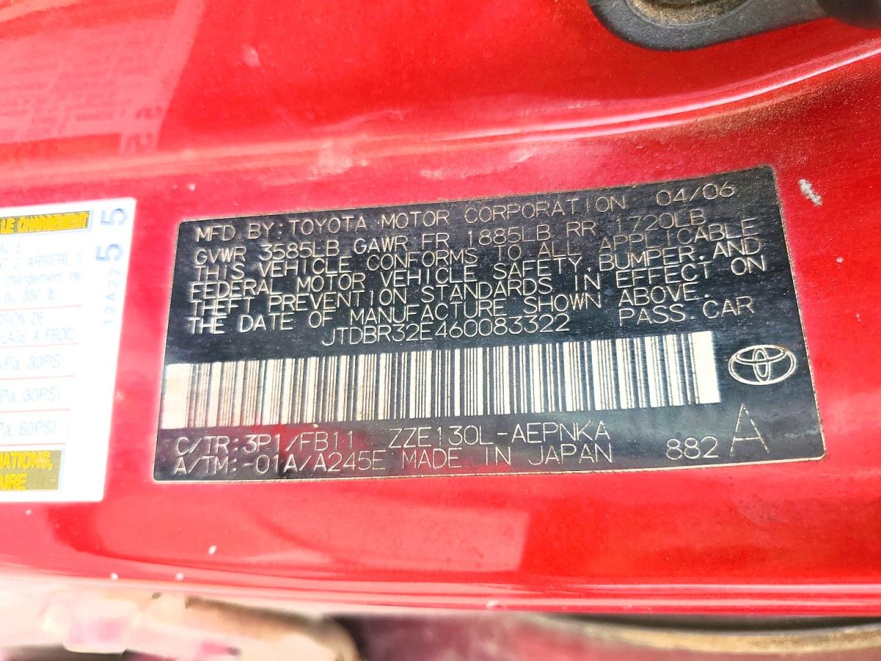 2006 TOYOTA COROLLA LE photo 23
