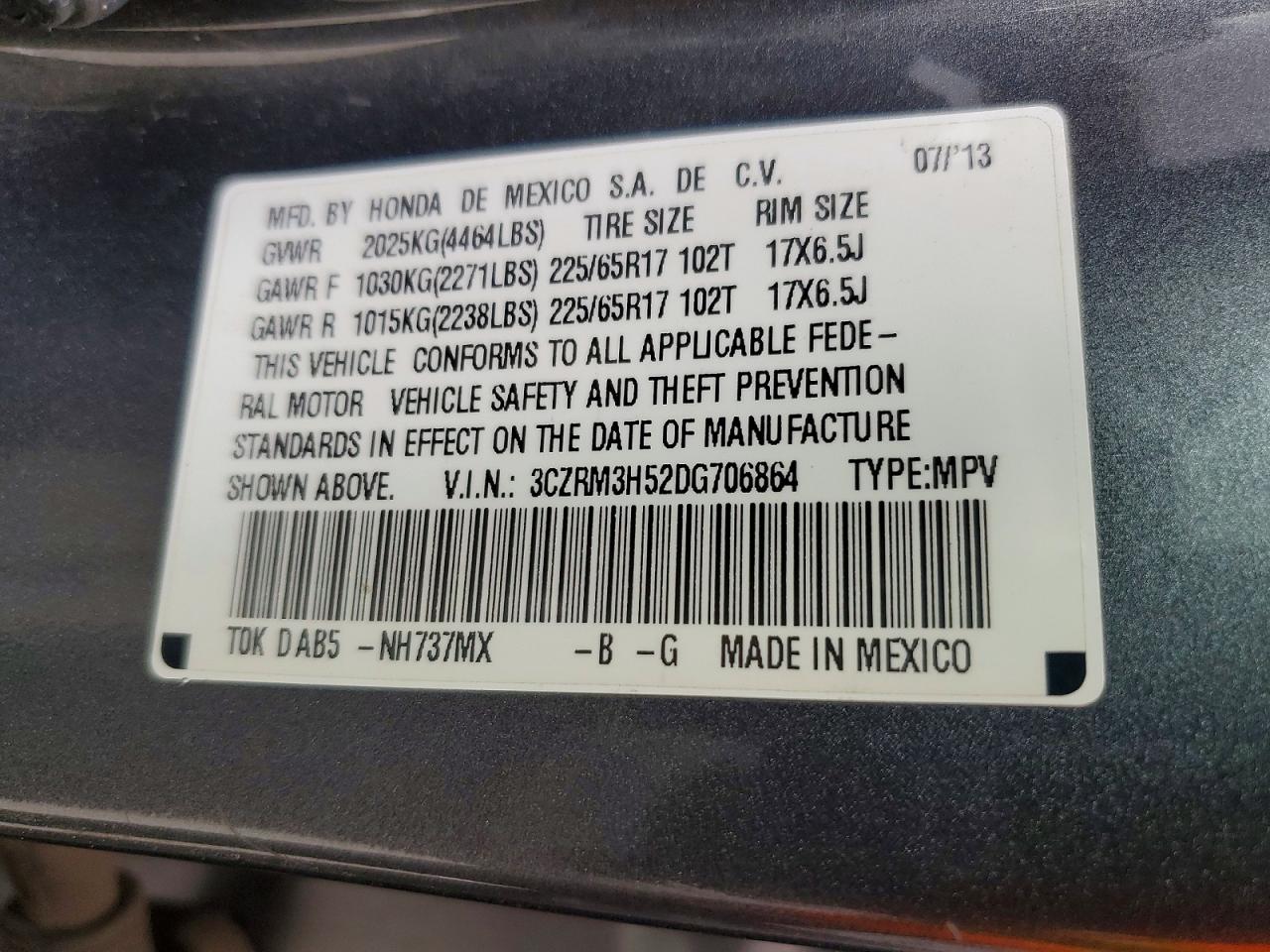 2013 HONDA CR-V EX photo 13