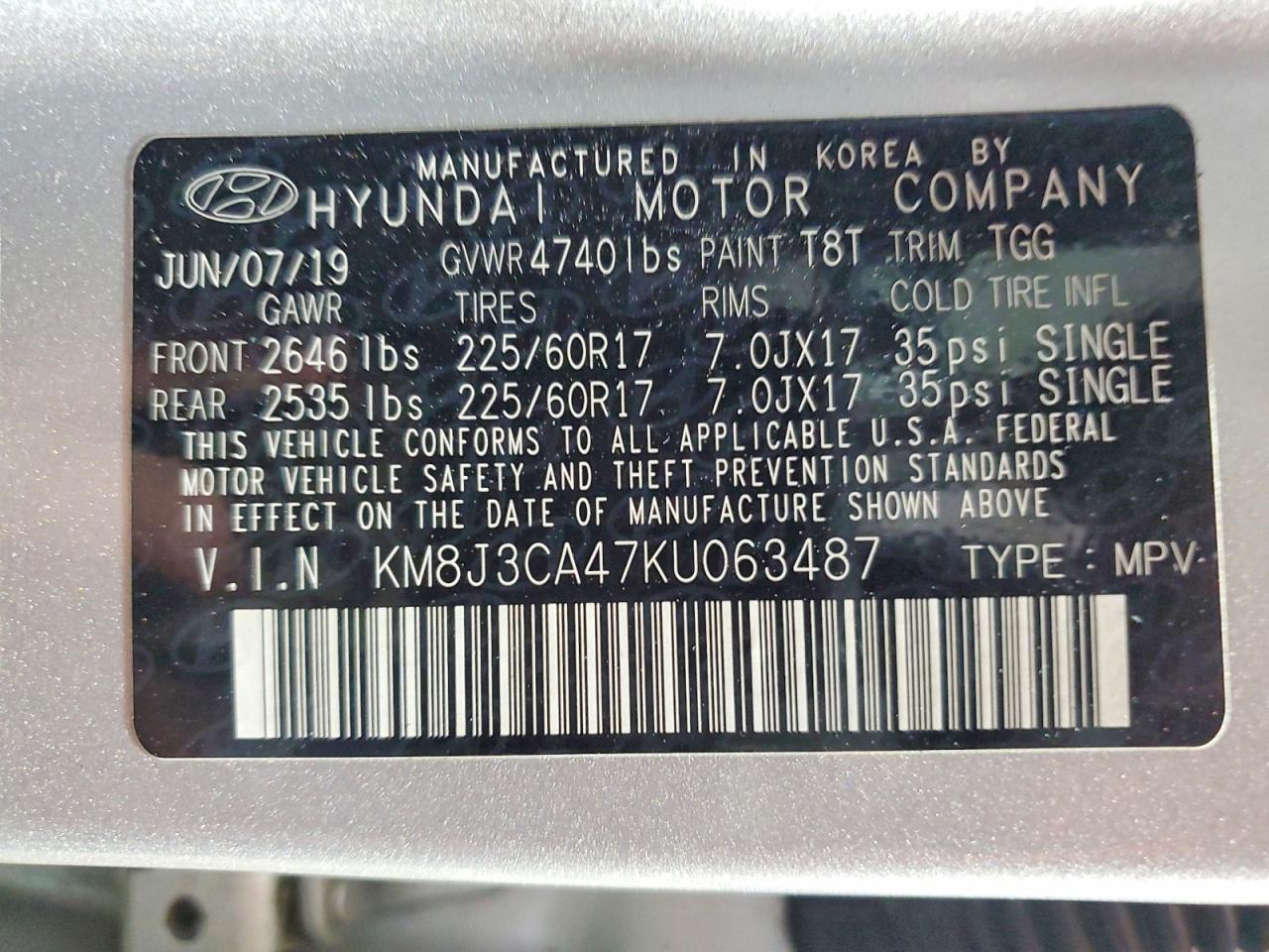 2019 HYUNDAI TUCSON VALUE photo 13
