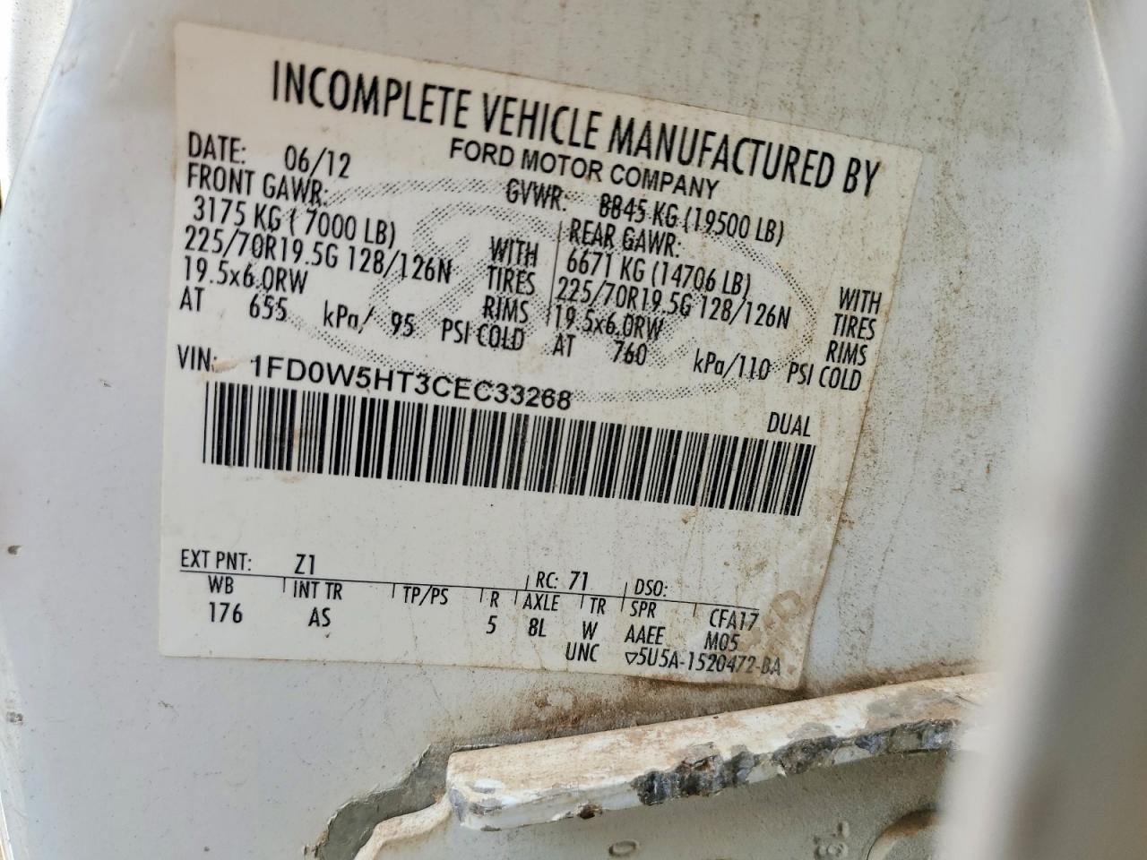2012 FORD F550 SUPER DUTY photo 34