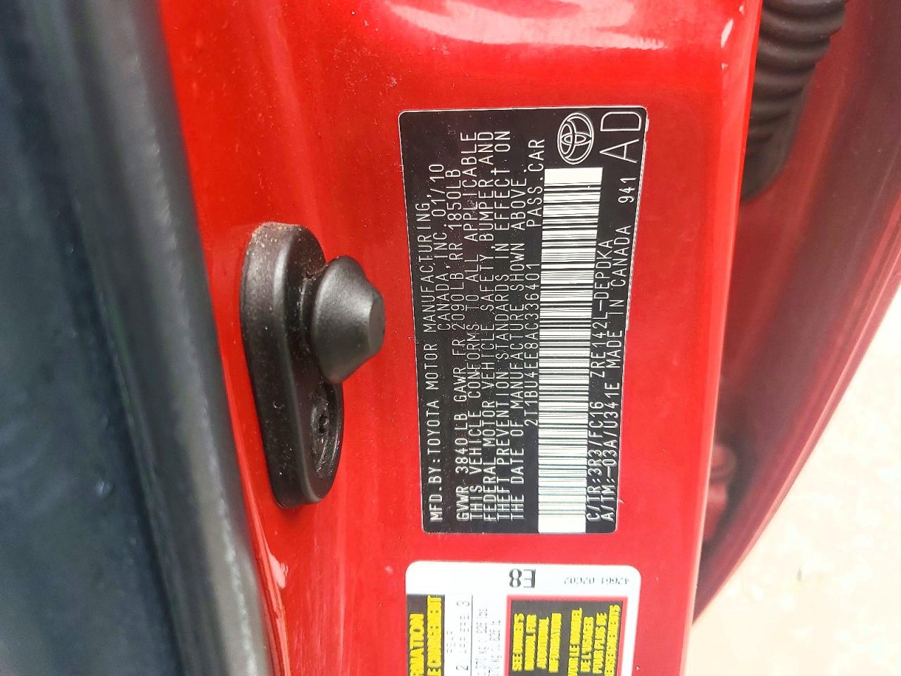 2010 TOYOTA COROLLA LE photo 23