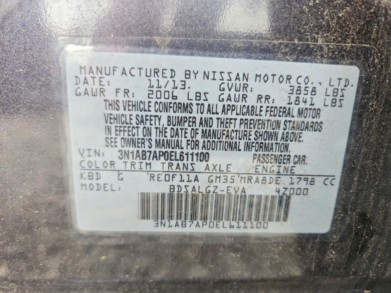 2014 NISSAN SENTRA S photo 34