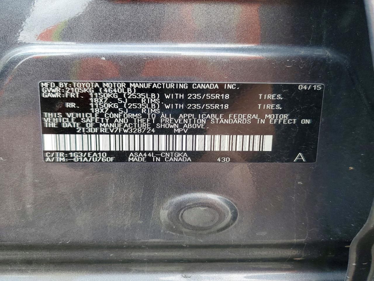 2015 TOYOTA RAV4 LIMITED photo 25