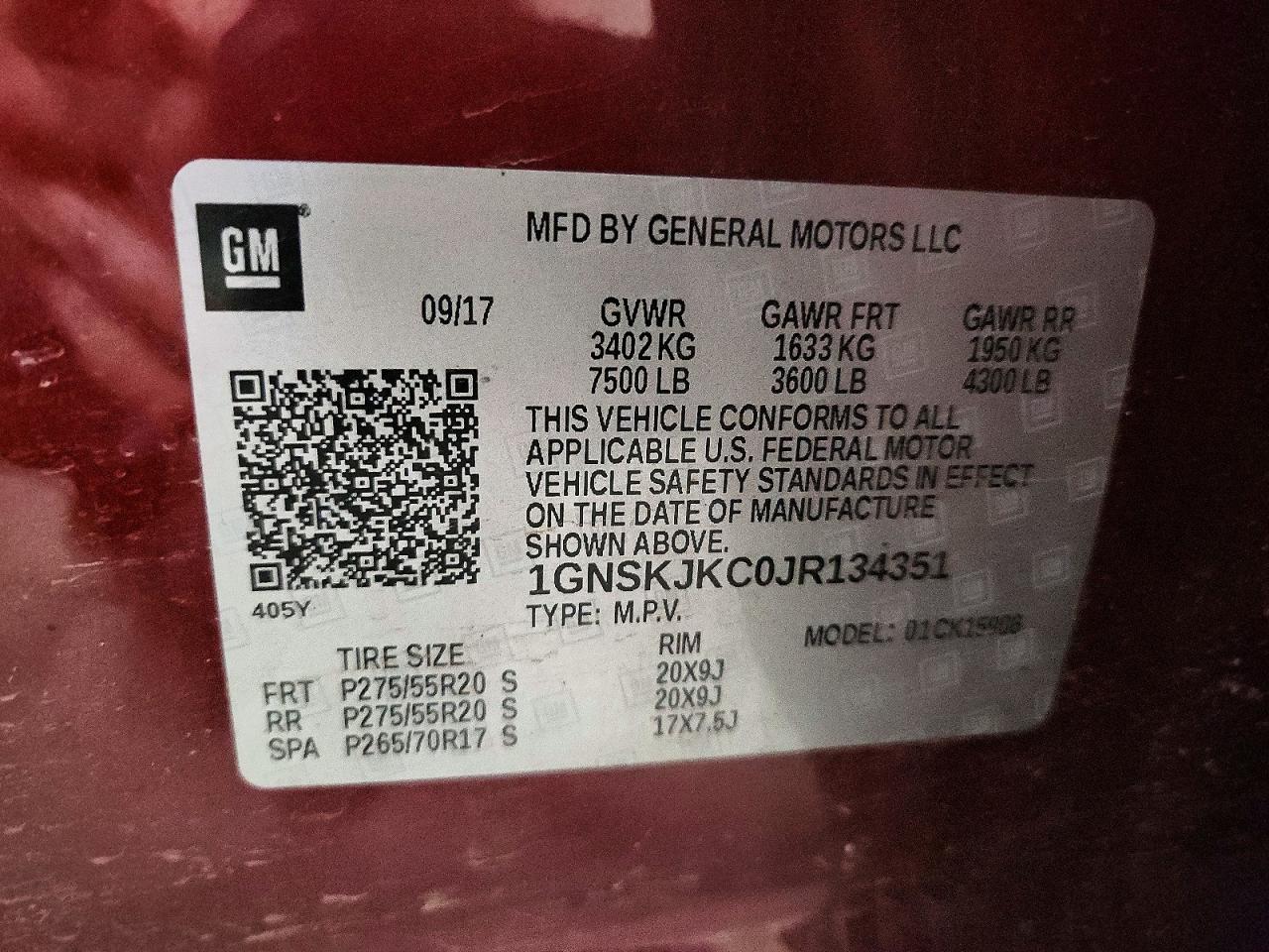 2018 CHEVROLET SUBURBAN K1500 PREMIER photo 25
