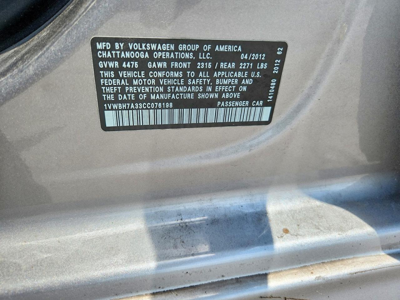 2012 VOLKSWAGEN PASSAT SE photo 23