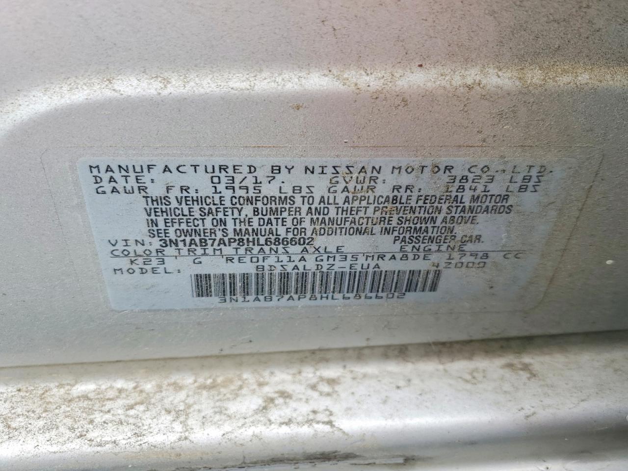 2017 NISSAN SENTRA SV photo 25