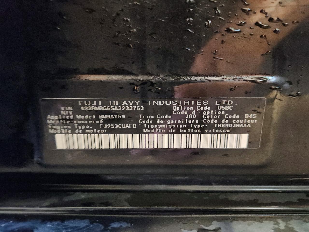 2010 SUBARU LEGACY 2.5I PREMIUM photo 23