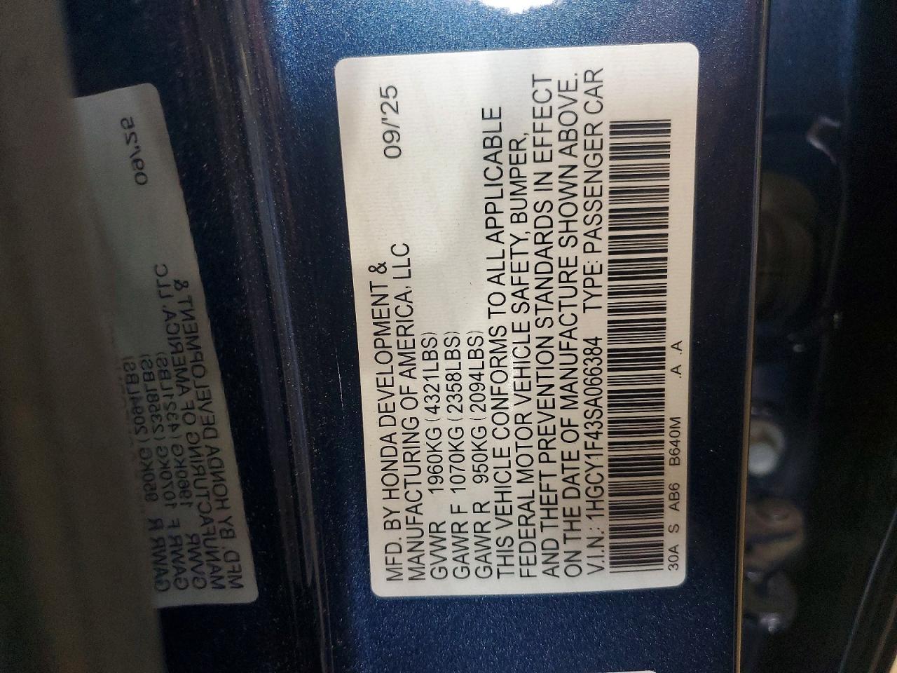 2025 HONDA ACCORD SE photo 25