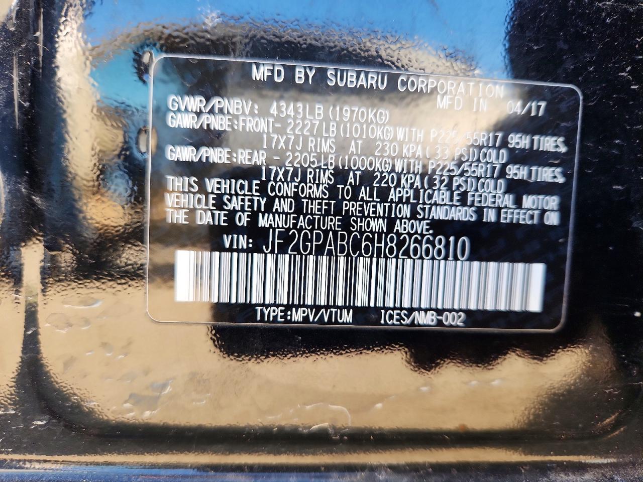 2017 SUBARU CROSSTREK PREMIUM photo 34