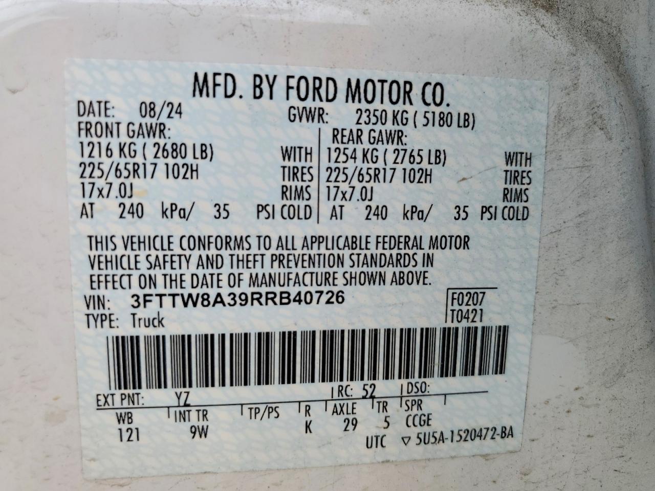 2024 FORD MAVERICK XL photo 25
